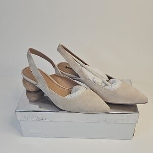 Matiko Women's Beige‎ Slingback Heels Size 36 NWB